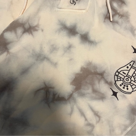 Disney Star Wars Womens Tie Dye Hope Is Not Lost Embroidered Hoodie- Size XS NWT - Picture 5 of 8